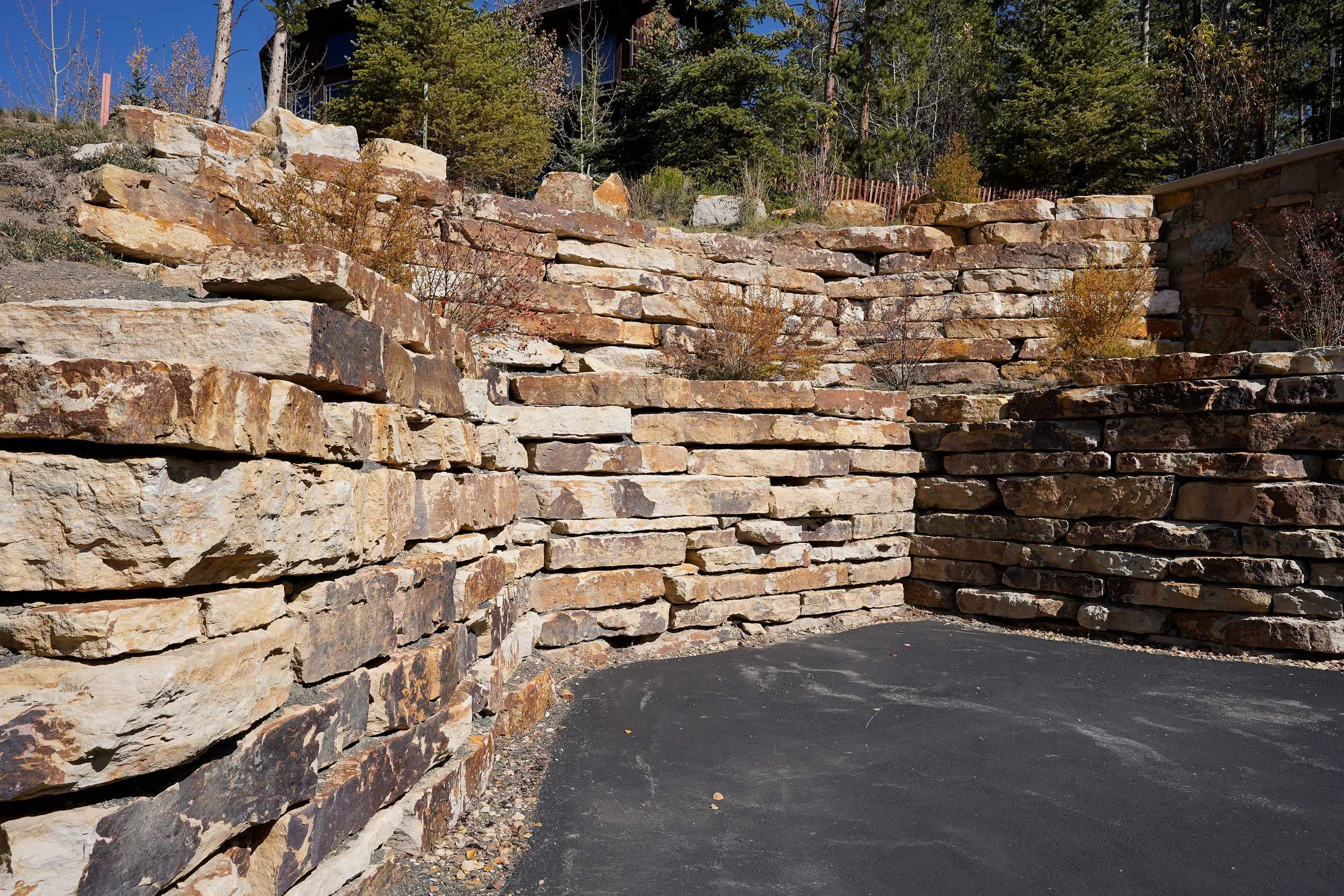 Stone Wall Corner With Steps