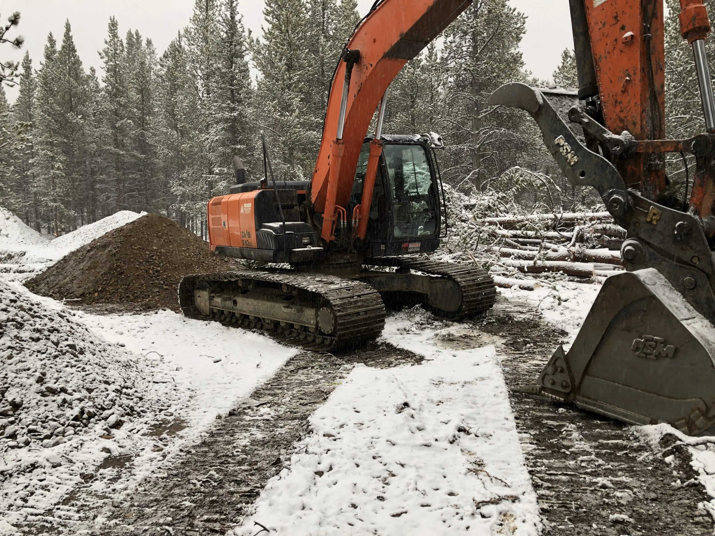 Excavator First Snow