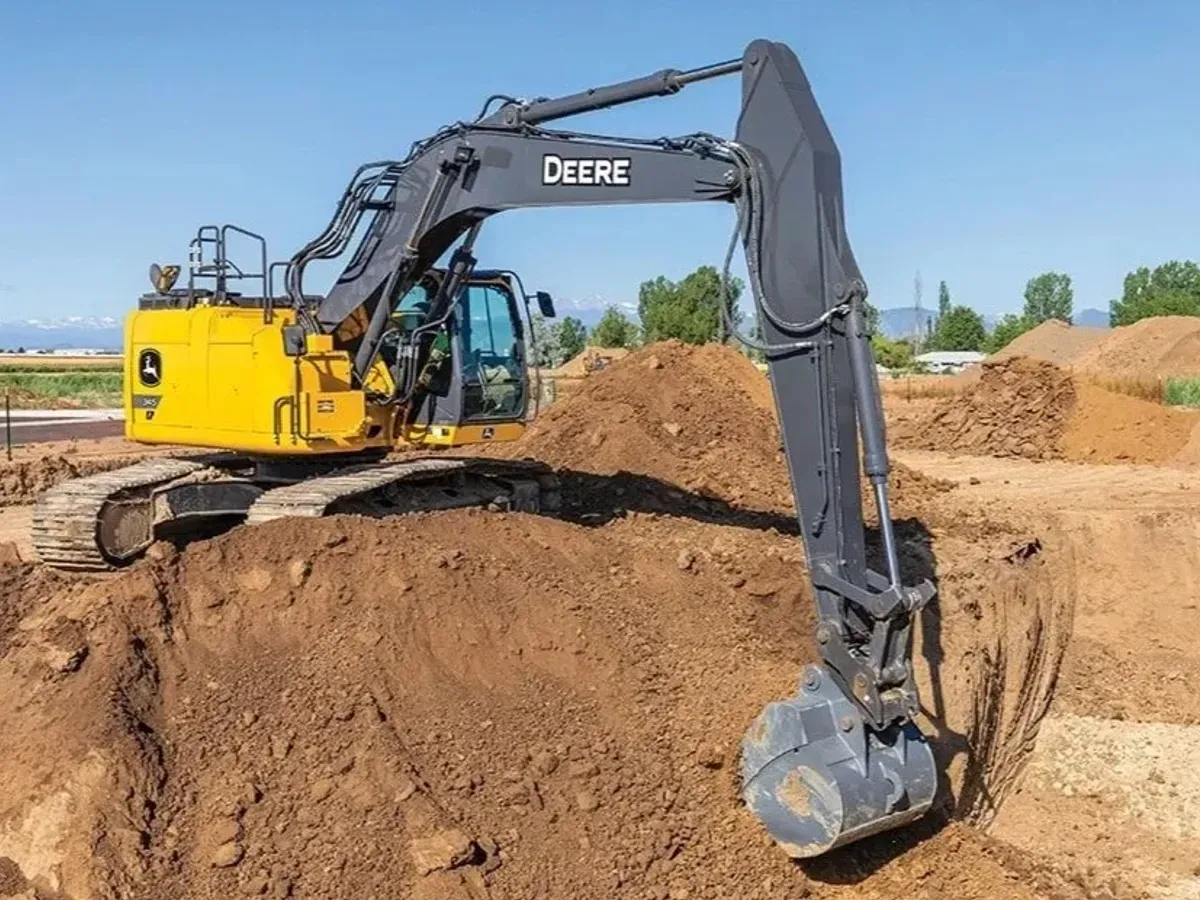 John Deere 345P excavator